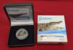 Australien 1 Dollar Silbermünze mit Farbapplikation Australian Saltwater Crocodiles - Graham - Salzwasserkrokodil - 1 Unze Silber -