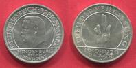 Deutschland Weimarer Republik Germany 3 Mark Silber Gedenkmünze 10 Jahre Verfassung Schwurhand Reichspräsident Hindenburg -
