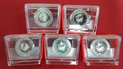 Bundesrepublik Deutschland 5 x 5 Euro Gedenkmünzen A - J Tropische Zone PP komplett Roter Ring Polymerring A,D,F,G,J -