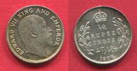 Indien India 1/4 Quarter Rupee Rupie Edward VII. Erhaltung Quality -