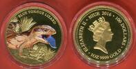 Niue Islands Inseln 100 Dollars 1 Unze Ounce Gold Blue Tongue Lizard -