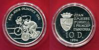 Andorra 10 Diners Silbermünze Olympische Spiele 1996 Atlanta - Radsport -