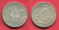 Philippinen Philippines Filipinas 1 Peso Large Type San Francisco Mint USA Insular Government Verwaltung -