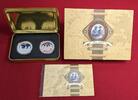Australien & Neuseeland 2 x 1 Dollar Silbermünzen - 1 OZ Silver Proof Coin 90 Years Australian and New Zealand Army Corps - Two Coin Silver Set -