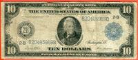 United States of America 10 Dollars 1914 Federal Reserve Note Washington D.C., Serie: 2-B B20493969B, Portrait: Jackson vg look pictures please