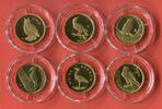 Deutschland BRD 6 x 20 Euro Goldmünzen a 1/8 Unze 2016 - 2021 Heimische Vögel -Nachtigall, Pirol, Uh