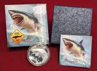Palau 5 Dollar - 1 oz Ultra High Proof Relief Coin Bitemarks - The Shark - Weißer Hai - Great White Shark -