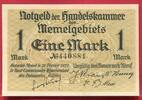 Deutschland Germany Memel Memelgebiet 1 Mark Düne Dune WZ Watermark plastische Ketten Chains -