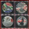 USA, Südafrika, Mexiko, Britannia 4 x 1 Unze Silber Diamond flag collection -