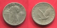 USA 25 Cents Quarter Standing Liberty -