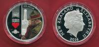 Neuseeland 1 Dollar Silbermünze 100 Jahre RSA (1 oz, m. Farbapplikation - selten/rar) -