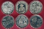 Polen, Poland 6 x 10 Zloty Silber Lot (1xFarbauflage) Zloty-Gedenkmünzen- Lot -