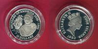 Cook-Inseln 10 Dollars Silbermünze 500 Jahre Amerika 1492 - 1992 Kolumbus -