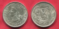 Dominikanische Republik 1 Peso 1952 Circulation Coin AU Low unc matte min scr.