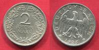 2 Mark 1925 f Weimarer Republik Deutsches Reich Kursmünze  Silber, vz