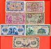 Bundesrepublik Deutschland Berlin 7 Nominale Deutsche Mark Banknoten 1/2 Mark bis 50 Mark Währungsreform Currency Reform Kopfgeld -