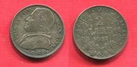 Vatikan Vatican Kirchenstaat Papal State 2 Lire Pius IX (1846-1870) -