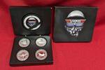 Niue Islands Inseln 4 x 2 Dollars Silbermünzen - 4 Coin Set Legends of the Air - War Planes - Legenden der Luft - Kriegsflugzeuge -