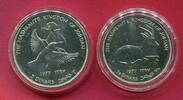 Jordanien 2,5 & 3 Dinar Silbermünzen Gazelle & Palästina-Sonnenvogel -