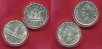 Kanada, Canada 2 x 1 Dollar Silber Royal Visit, Parlamentsgebäude Ottawa und Segelschiff -