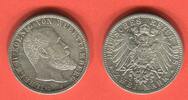 Württemberg State of German Empire 2 Mark Silbermünze Kursmünze Kursmünze, König Wilhelm II. J. 174 -