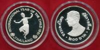 Thailand 200 bath Baths Silber Internationales Jahr des Kindes Year of the Child UNICEF King Rama IX -