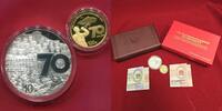 China Peoples Republic PRC 10 and 100 Yuan Silver Gold 2 Coin Set 70th Anniversary of the Victory in Chinese Anti-Japanese and Defeat of Fascism -