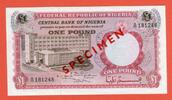 Nigeria 1 Pound - 1 Pfund Specimen Banknote -