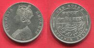 Indien India Princely States Bikanir Rupie Rupee silber Victoria and Ganga Singh -
