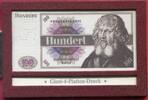 Bundesrepublik Deutschland Western Germany Probebanknote 100 Perforiert Muster Bundesdruckerei Berlin Giori 4 Platten Druck ca 130 x 63 mm -
