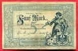 Deutschland Kaiserreich 5 Mark Banknote Reichsschuldenverwaltung Reichskassenschein Stehender Ritter -