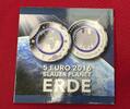 Bundesrepublik Deutschland 5 x 5 Euro Münzen Komplettsatz Blauer Planet Erde A,D,F,G & J Polymerring -