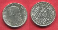 Württemberg State of German Empire 2 Mark Silbermünze Kursmünze ,Kursmünze, König Wilhelm II. J. 174 -
