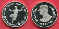 Thailand 200 Bath Baths Silber Internationales Jahr des Kindes Year of the Child UNICEF King Rama IX IYC -