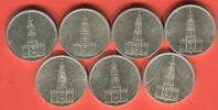 7 x 5 Mark Reichsmark 1934 Germany Deutschland 1933 -1945 Konvolut Garnisonkirche Potsdam selten in diesen Erhaltungen im Durchschnitt vz, überdu...