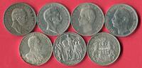 Baden, Bayern, Hamburg, Preußen, Sachsen 7 x 3 Mark Silbermünzen Kaiserreich Lot 7 Typen -