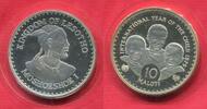 Lesotho 10 Maloti Silber Internationales Jahr des Kindes Year of the Child UNICEF -
