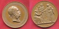 Große Bronzemedaille 1873 Österreich  Austria Weltausstellung Wien Dem Verdienste Franz Joseph I. Erhaltung ! Prägefrisch min patina
