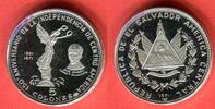El Salvador 5 Colones Silbermünze 150. Jahrestag der Unabhängigkeit -