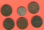 Mecklenburg /Schwerin 3 Pfennige und 1/48 Taler Lot 6 Stück, Friedrich Franz -