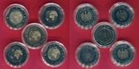 Germany 5 x 5 Euro Gedenkmünzen Spiegelglanz Blauer Planet Erde - Blue Planet Earth - Komplettsatz alle Prägestätten -