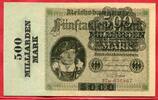 Deutschland Inflation Weimarer Republik 500 Milliarden Mark Reichsbanknote Serie 27 G Überdruckprovisorium Overprint -