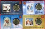 Vatikan 4 x 50 Cents Kursmünze Coincard Lot - Päpste -