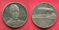 Silbermedaille 1924-DATED GERMANY Weimarer Republik Deutschland Zeppelin Medaille Silber Amerikaflug Lakehurst LZ 126 ZR III 1924, Hugo Eckner vz...