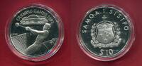Samoa 10 Dollars Silbermünze Olympische Spiele 1992 Barcelona -