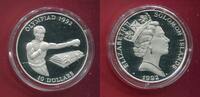 Salomonen, Solomon Islands 10 Dollars Silbermünze Olympische Spiele 1992 in Barcelona - Boxen -