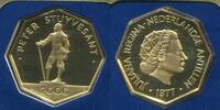 The Netherlands Antilles Niederländische Antillen 200 Gulden Gold 1977 Peter Stuyvesant Proof in Fra
