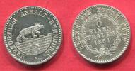Anhalt Bernburg 1/6 Taler Silber Bär auf Mauer, Alexander Charles (Alexander Karl) (1834-1863) -