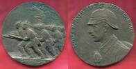 Deutschland 1. Weltkrieg Kaiserreich Bronzierte Eisengussmedaille Schlacht bei Dixmuiden in Westflandern HALTEN AUS IM STURMGEBRAUS -