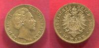Bayern Bavaria 10 Mark Gold König Ludwig II. -